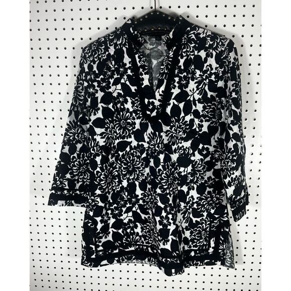 Brooks Brothers linen blend tunic top - Picture 1 of 6